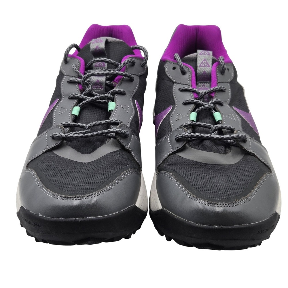 Nike ACG Trail Shoes Mens Size 13 Gray Purple Low Top Hiking Sneakers DX2256-002